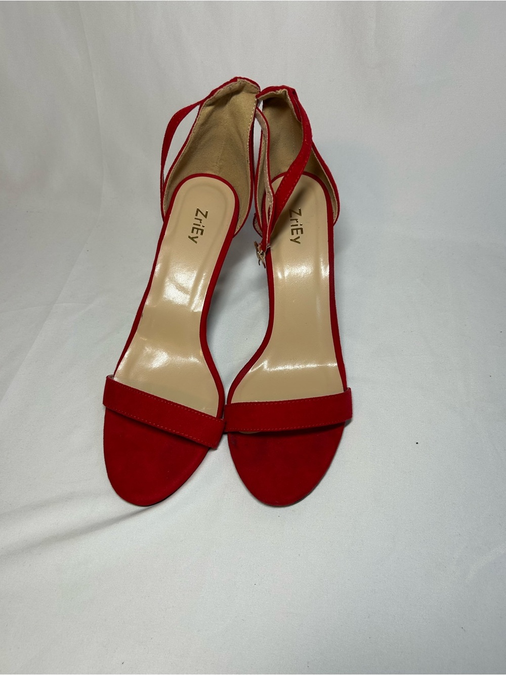 ZriEy Red Stiletto Heels Women’s 10 Ankle Strap Open Toe Sandals